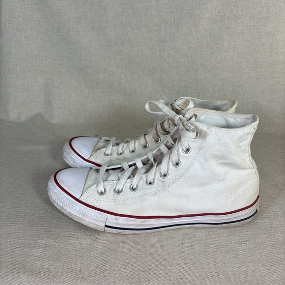 Converse Chuck Taylor High Top Shoes Men's Size 9.5 Women's 11.5 White Canvas - Picture 6 of 8